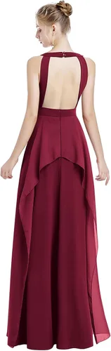 Vista 4 de Vestido largo transformador para mujer vestido de graduación convertible con tirantes delgados para boda cóctel vestido largo