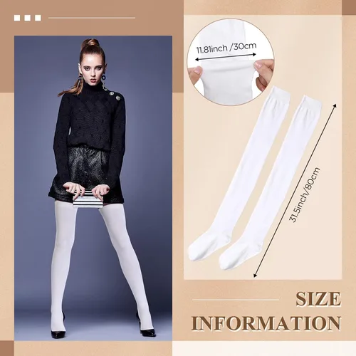 Vista 3 de Extra Long Socks Thigh High Cotton Socks Extra Long Knee Boot Stockings for Women
