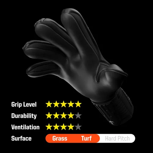 Vista 3 de T1TAN Guantes de portero profesional leyenda, protección de dedos, talla 6-11, guante de portero para adultos y jóvenes, fútbol