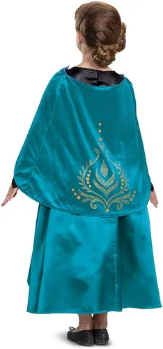 Vista 2 de Disney Frozen 2 - Disfraz de Anna para niñas, vestido de lujo y capa
