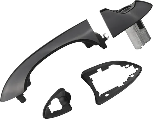 Vista 5 de APPERFiT Manija de puerta exterior lisa negra para panel de puerta delantera o trasera lado derecho del pasajero Compatible con BMW X5 E53 2000-2006