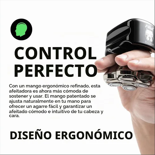 Vista 3 de Skull Shaver - Afeitadora de cabeza y cara Pitbull Silver PRO SX5