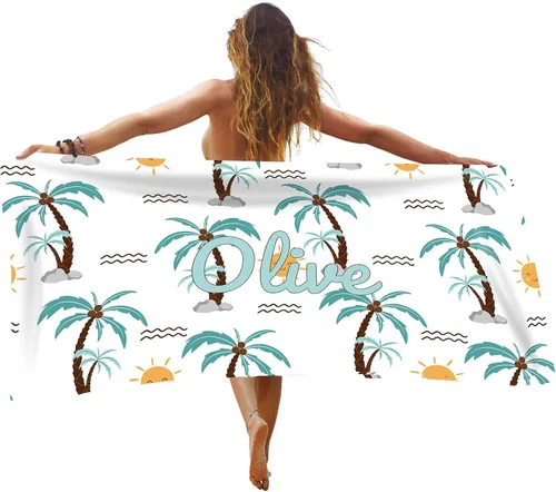 Vista 12 de Toalla de playa personalizada de frutas de verano, toallas de playa personalizadas para playa, baño, piscina, manta de sol para niños y adultos