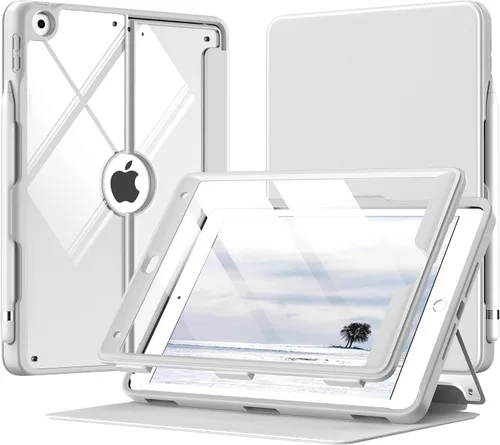 Vista 11 de MoKo Funda para iPad de 9ª generación con soporte para lápices, funda para iPad de 8ª/7ª generación de 10.2 pulgadas, protector de pantalla