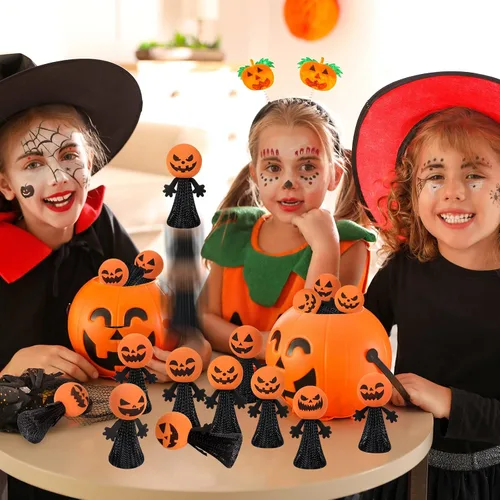Vista 6 de Juguetes de fiesta de Halloween para niños y niñas – 24 piezas de juguete lanzador de primavera para saltar, juguete novedoso y animoso, premios
