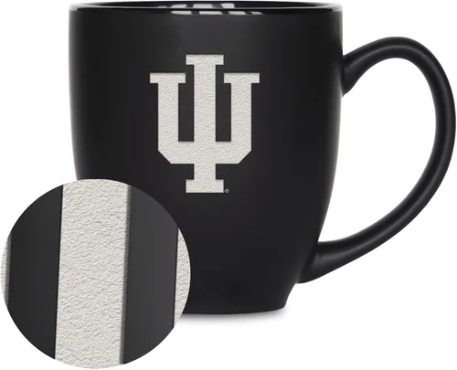 Vista 367 de Rico Industries - Taza de cerámica mate negra con grabado láser estándar de 15oz para NCAA (escuelas T & U) - Para bebidas calientes o frías