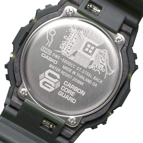 Vista 4 de Casio G-Shock - Reloj de cuarzo para hombre con correa de plástico color verde 24 modelo DWE-5600CC-3ER