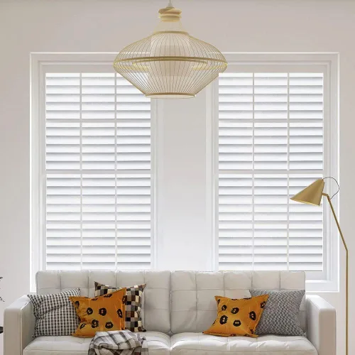 Vista 3 de Película para ventana con patrón de persianas, película de privacidad esmerilada para ventana, calcomanías decorativas de vinilo para ventana
