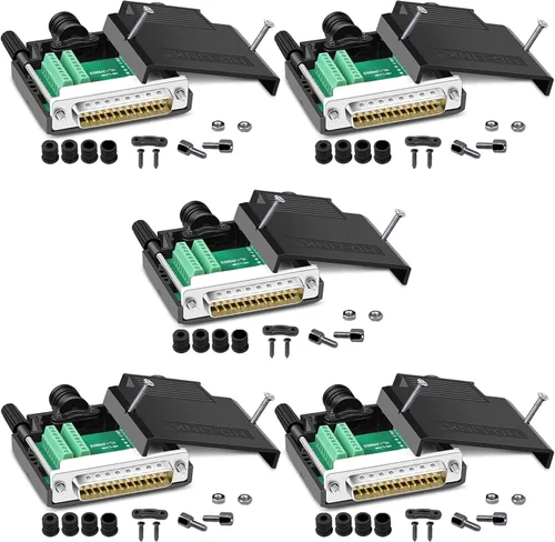 Vista 16 de 2 unids DB25 sin soldadura RS232 serie a 25 pines terminal