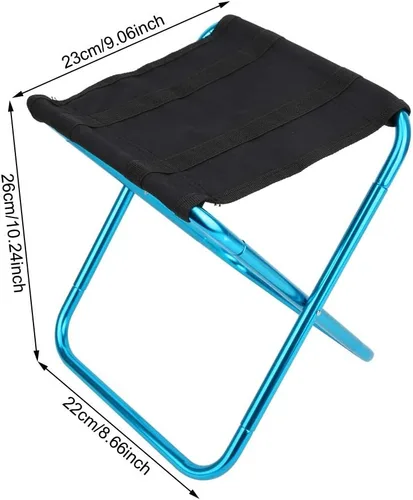 Vista 3 de Taburete plegable, fácil de transportar silla plegable portátil plegable para barbacoa