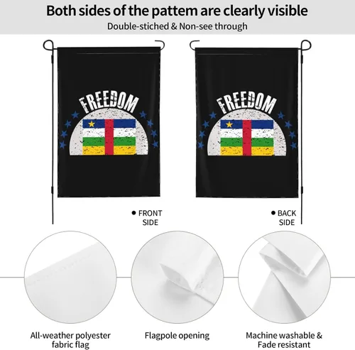 Vista 6 de The Central African Republic Flag And Freedom Garden Flag 12.5"x18" Inch Double Sided Garden Flags Home Lawn Outdoor Decor Flags Party Banner