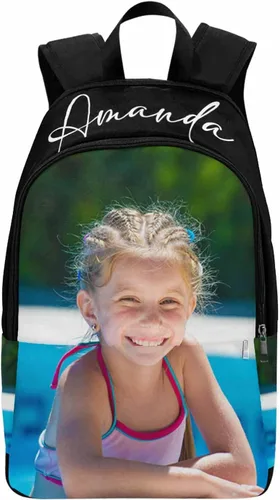 Vista 44 de MyPupSocks Mochila escolar personalizada con nombre personalizado mochila unisex, Multi 00, Personalizado