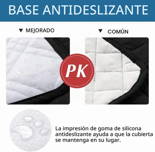 Vista 6 de H.VERSAILTEX - Funda protectora para sillón reclinable 100% impermeable, acolchada, con correa elástica y parte posterior con huellitas de silicón