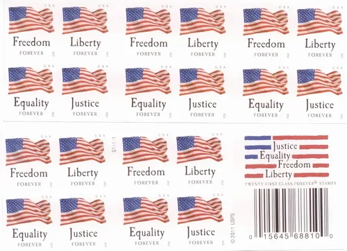 Vista 3 de Libro de 20 sellos Forever de USPS