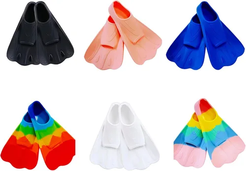 Vista 5 de High Elasticity Short Swim Flipper Soft Silicone Fins for Enhanced Stability Flexible Ankle Swimming Gear Silicone Texture