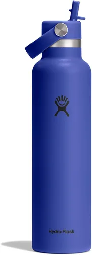 Vista 25 de Hydro Flask Botella de agua – Acero inoxidable aislado – Tapa flexible con pajita de boca estándar, antiderrames, a prueba de fugas y recargable