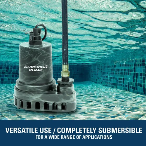 Vista 6 de Superior Pump 91570 Bomba sumergible termoplástica de utilidad de 3300 GPH, 1/2 HP con cable de 10 pies