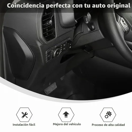 Vista 6 de Linskip Cubierta de control de faro compatible con Ford Bronco Sport 2021-2026, cubierta del panel del interruptor de los faros delanteros
