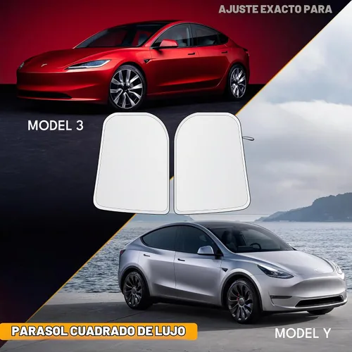 Vista 9 de EcoNour Parasol para parabrisas Tesla para el modelo 3/Y plegable UV