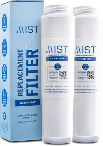 Vista 9 de Mist Filtro de agua GSWF de repuesto compatible con modelos GE: GSWFDS, 100749-C, 100810/A, 238C2334P001, Kenmore 46-9914, 1 paquete - Mist