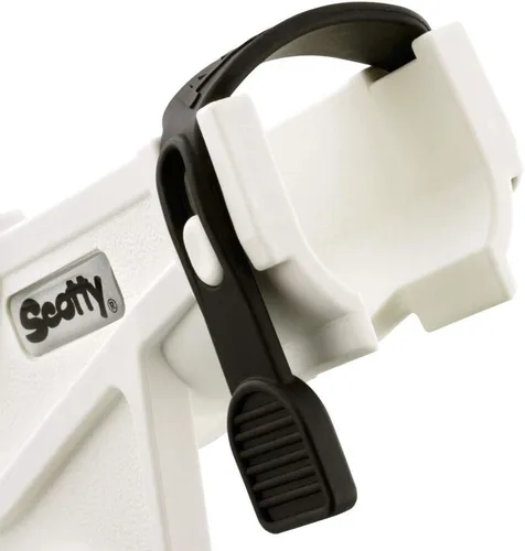 Vista 2 de Scotty #280-WH Baitcaster/Spinning Rod Holder w/#241 Montaje en cubierta lateral (blanco)