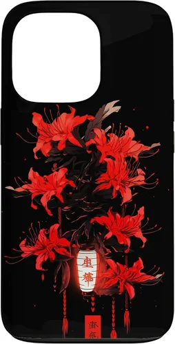 Vista 10 de iPhone 16 Red Spider Lily Funda de anime de manga estética japonesa japonesa