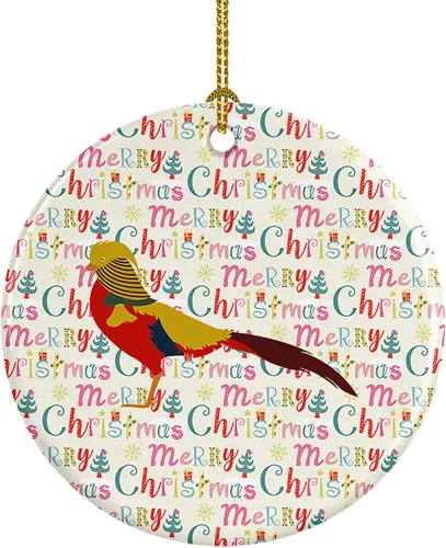 Vista 19 de Caroline's Treasures Adorno de cerámica de avestruz común para árbol de Navidad, decoración colgante para el hogar, Navidad, vacaciones, fiesta