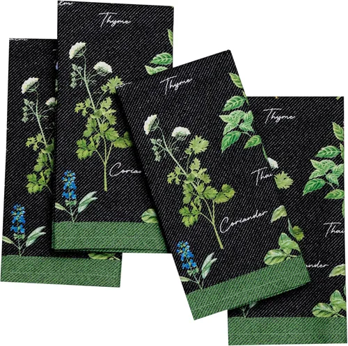 Vista 112 de Maison d' Hermine Juego de 4 servilletas de tela 100% algodón, suaves y duraderas, servilletas cuadradas reutilizables para uso diario, lavables