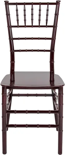 Vista 6 de Flash Furniture Silla Chiavari apilable de resina de caoba serie HERCULES