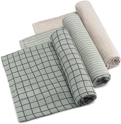 Vista 18 de Parker Mantas Envolventes para Bebé - Paquete de 3 Mantas Envolventes de Muselina 100% Algodón para Bebés Niñas - Conjunto Blossom Lightweight