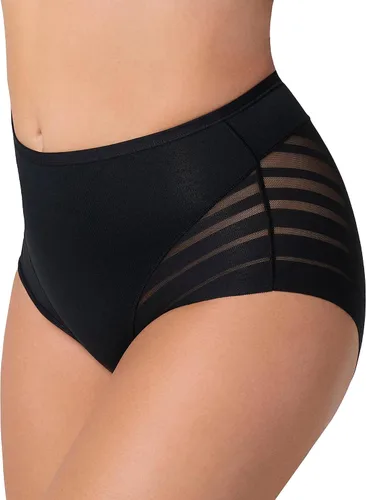Vista 14 de Leonisa Faja Invisible de Cintura Alta con Control de Abdomen para Mujeres - Ropa Interior de Encaje a Rayas para Damas Panties Marrón claro
