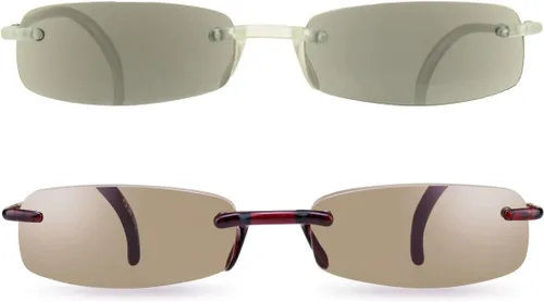 Vista 12 de proSPORT 2 pares de lentes de sol de lectura tintados, sin montura para hombres y mujeres