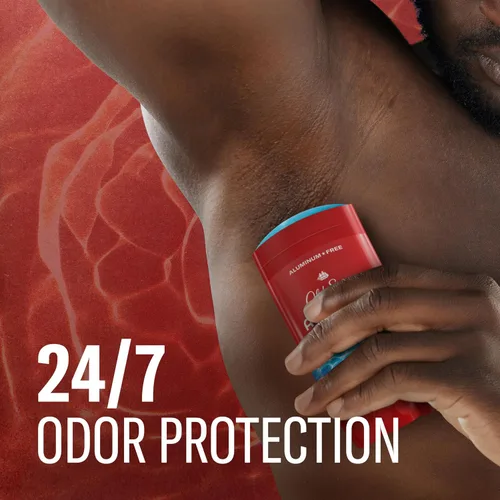 Vista 4 de Old Spice Desodorante sin aluminio para hombres, protección contra olores 24/7, frescura 24/7 y aroma duradero, Aqua Reef con aroma a ciprés, 3.8