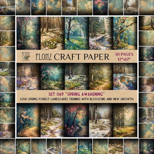 Vista 4 de Papel para álbum de recortes (30 páginas 30 x 30 cm) Meadow Bliss: margaritas vibrantes y encantadores patrones florales inspirados en prados