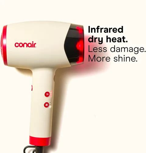 Vista 3 de Conair InfinitiPRO - Secador de pelo infrarrojo con doble acondicionador iónico, incluye difusor y concentrador, secador de secado rápido