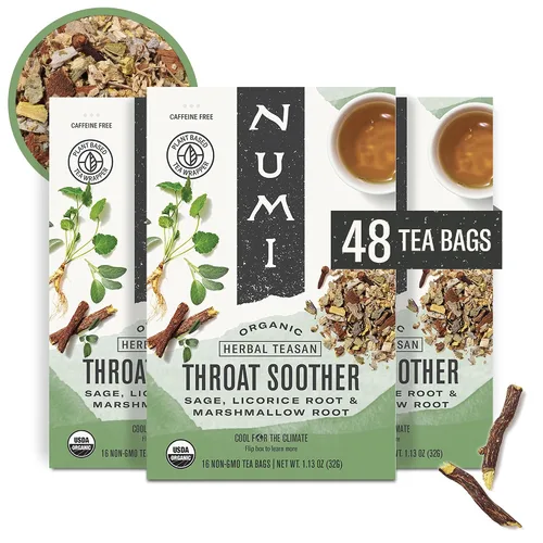 Vista 26 de Té de cúrcuma, Amber Sun, Numi Organic Mezcla de té de cúrcuma de hierbas con rooibos y especias