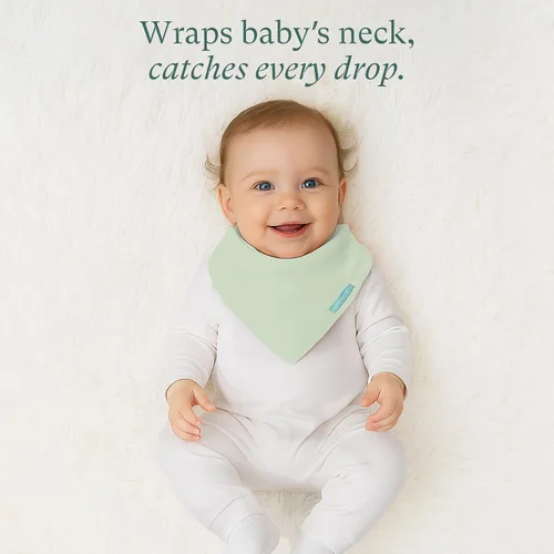 Vista 7 de PurComfy Baberos supersuaves, baberos de bambú de primera calidad para bebés niños y niñas, baberos ajustables a presión, paquete de 6