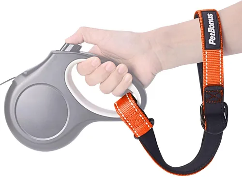 Vista 11 de PetBonus Correa corta para perro, correa de seguridad para correa retráctil para perro, diseño reflectante y mango acolchado suave ajustable, capa