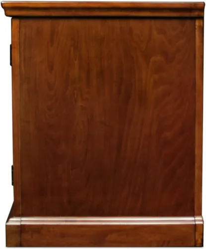 Vista 3 de Leick Home 87360 - Soporte de TV con almacenamiento cerrado para televisores de 65 pulgadas, color marrón cereza Westwood Cereza marrón/negro