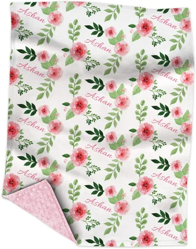 Vista 10 de Mantas personalizadas de flecha gris Minky con nombre, mantas personalizadas para niños y niños, manta de felpa suave para bebés recién nacidos