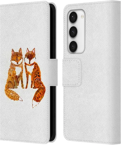 Vista 14 de Head Case Designs Officially Licensed Wyanne Quiet Creative Animals 2 Leather Wallet Case Compatible with Samsung Galaxy S23 5G