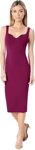 Vista 11 de Dress The Population Vestido midi ajustado con cuello en V redondeado Sloane para mujer Negro