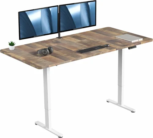 Vista 78 de VIVO DESK-KIT-E2B1B - Escritorio eléctrico de pie con motor doble, ajuste de altura de memoria, serie E2B, marco negro superior negro, DESK-KIT-E2B1B
