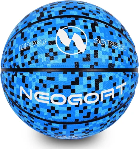 Vista 10 de Pelota de baloncesto para niños y jóvenes tamaño 4/5 25.5/27.5", Pelota de baloncesto de goma gruesa y duradera de alto rebote NEOGOAT tamaño 4/5