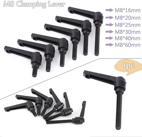 Vista 2 de Zerone M8 16-60Mm Palanca de sujeción Maquinaria Trinquete macho Roscado Perno ajustable Mango de bloqueo de rosca macho externa Palanca de sujeción