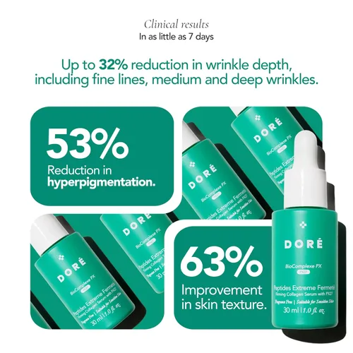 Vista 5 de Dore - Peptides Extreme Fermeté - Suero reafirmante de colágeno (1.0 fl oz), suero peptídico para antienvejecimiento, suero facial con péptidos