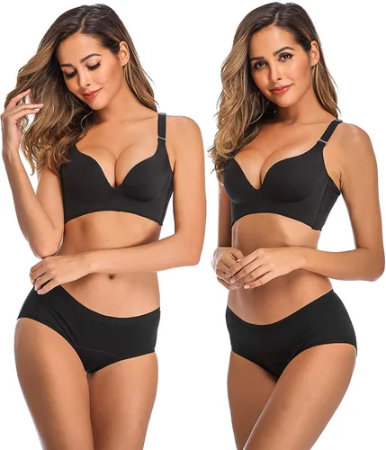 Vista 4 de OLIKEME Ropa interior para el período menstrual para mujer, cintura media, algodón, posparto, bragas para mujer, Multi