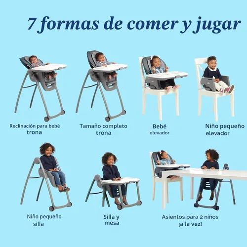 Vista 3 de Graco Table2Table Premier Fold - Silla alta 7 en 1, Maison (2156179)