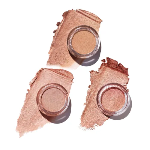 Vista 9 de Oulac Sombra de ojos en crema blanca brillante Iluminador a prueba de agua y sombra de ojos con purpurina de larga duración, color natural