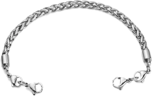 Vista 211 de Brazaletes de alerta médica ajustables de 7.5" a 9" para mujer/hombre, de acero inoxidable, intercambiables Cadena de bloque